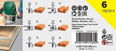 Bosch Accessoires Hardmetalen Freesset | 6 Delig | 6 mm schacht - 2607019464 - thumbnail