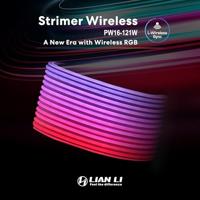 Lian Li Strimer Draadloze 16-pins (PW16-121W) - adresseerbare RGB-voedingskabel - 2,4 GHz draadloze bediening met 370mm; lengte 14,56 inch - LED-strip - draadloze controller NIET inbegrepen en vereist - thumbnail