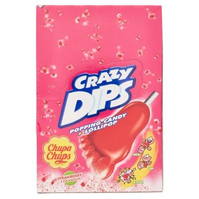 Chupa Chups Chupa crazy dips strawberry (24x 14gr)