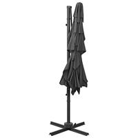 Parasol 4-laags met aluminium paal 250x250 cm antracietkleurig - thumbnail