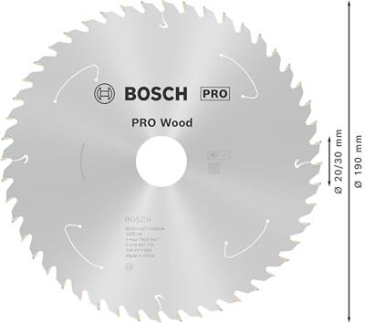 Bosch Accessories Standard for Wood 2608837710 Hardmetaal-cirkelzaagblad 190 x 30 mm Aantal tanden: 48 1 stuk(s) Bosch Accessories Standard for Wood 2608837710 Hardmetaal-cirkelzaagblad 190 x 30 mm Aantal tanden: 48 1 stuk(s)