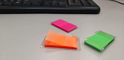 OFFICE products index, 25 x 43 mm, ophangzakje van 50 tabs, roze