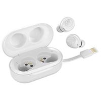 JLab JBuds Air Bluetooth-hoofdtelefoon, draadloze hoofdtelefoon met USB-oplaadetui, IP55 zweetbestendigheid en EQ3 Custom Audio, Bluetooth-koptelefoon met meer dan 24 uur afspeeltijd, wit - thumbnail