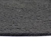 Placemats 6 st rond 38 cm katoen effen donkergrijs - thumbnail