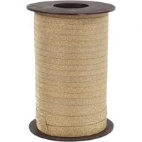 Creativ Company Cadeaulint, b: 10 mm, glitter, goud, 100 m/ 1 rol - thumbnail