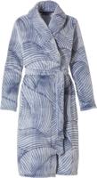 Fleece sierlijke badjas blauw - thumbnail