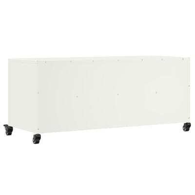 Tv-meubel 100,5x39x43,5 cm staal wit