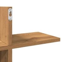 Wandschap 124,5x18x60,5 cm bewerkt hout artisanaal eikenkleurig - thumbnail