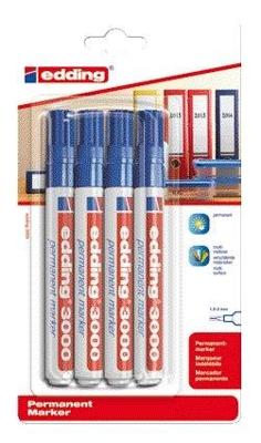 Viltstift edding 3000 rond 1.5-3mm blauw Viltstift edding 3000 rond 1.5-3mm blauw