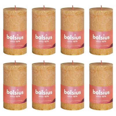 Bolsius rustiek stompkaars 100/50 honey yellow a8