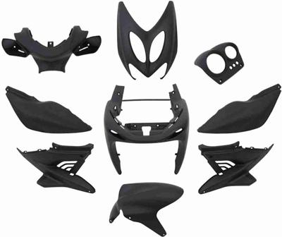 Edge Plaatset 9-delig voor yamaha aerox tot bouwjaar 2014 - mat zwart Edge Plaatset 9-delig voor yamaha aerox tot bouwjaar 2014 - mat zwart