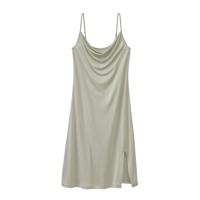 Nachthemd met watervalhals uit biologische zijde, bleekgroen 36 - thumbnail
