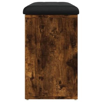 Schoenenbank 82x32x50 cm bewerkt hout gerookt eikenkleurig Schoenenbank 82x32x50 cm bewerkt hout gerookt eikenkleurig