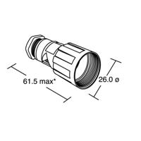 Bulgin PX0800 Ronde connector Stekker, inbouw Serie (ronde connectoren): PX08 1 stuk(s) - thumbnail