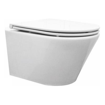 Wandcloset Wiesbaden Vesta Junior Diepspoel Randloos Wit (inclusief flatline zitting)