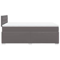 Boxspring met matras kunstleer grijs 120x200 cm - thumbnail