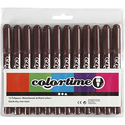 Creativ Company Donkerbruine jumbo stiften, 12st.