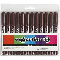Creativ Company Donkerbruine jumbo stiften, 12st. - thumbnail