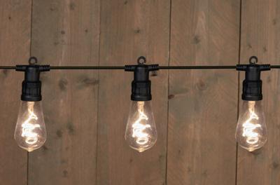 10 Partylights 5cm spiraal filament warm wit 10m/3m aanloopsnoer zwart Anna's Collection - Annas collection 10 Partylights 5cm spiraal filament warm wit 10m/3m aanloopsnoer zwart Anna's Collection - Annas collection