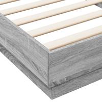 Bedframe bewerkt hout grijs sonoma eikenkleurig 100x200 cm - thumbnail