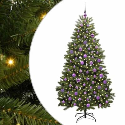 VidaXL Kunstkerstboom met 300 led groen 180 cm pvc en metaal