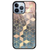 iPhone 13 Pro Max glazen hardcase - Cubes art - thumbnail