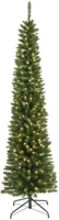 Everlands Pencil pine grote verlichte kunstkerstboom groen 210cm, 280 lampjes - thumbnail