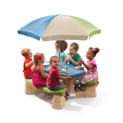 Step2 Naturally Playful Picknicktafel met parasol (aqua)