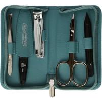Erbe Solingen 5-delige manicure etui met ritssluiting turquoise (erbe9204) - thumbnail