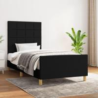 Bedframe zonder matras 80x200 cm stof zwart - thumbnail
