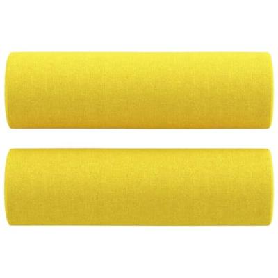 3-delige Loungeset met kussens stof lichtgeel