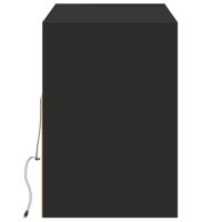 Tv-wandmeubel met LED-verlichting 130x31x45 cm zwart - thumbnail