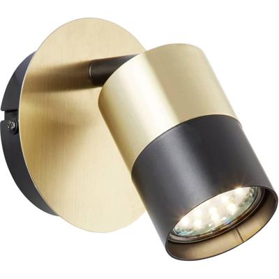 Brilliant Maribel 81010/78 Wandspot GU10 3.5 W LED Messing (geborsteld), Zwart Brilliant Maribel 81010/78 Wandspot GU10 3.5 W LED Messing (geborsteld), Zwart