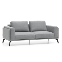 2,5-Zitsbank Panama Lichtgrijs Stof - thumbnail