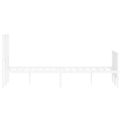 Bedframe met hoofd- en voeteneindemetaal wit 120x190 cm Bedframe met hoofd- en voeteneindemetaal wit 120x190 cm