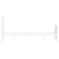 Bedframe met hoofd- en voeteneinde metaal wit 120x190 cm - thumbnail