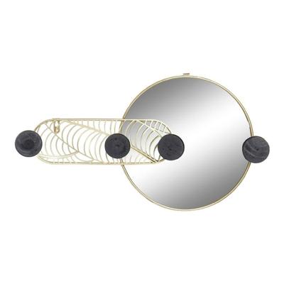 Wandspiegel DKD Home Decor Zwart Gouden 44 x 7 x 25 cm