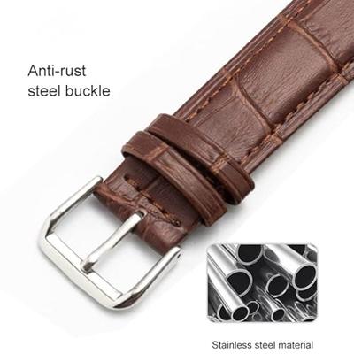By Qubix - Compatible met Garmin Lily 2 - Crocodile leren bandje - Blauw - Compatible Garmin bandje