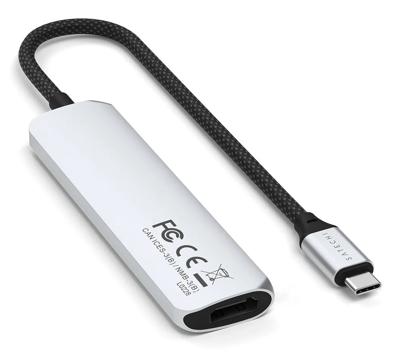 Satechi USB-C 4-in-1 Slim multiport adapter (4K) - Silver Satechi USB-C 4-in-1 Slim multiport adapter (4K) - Silver