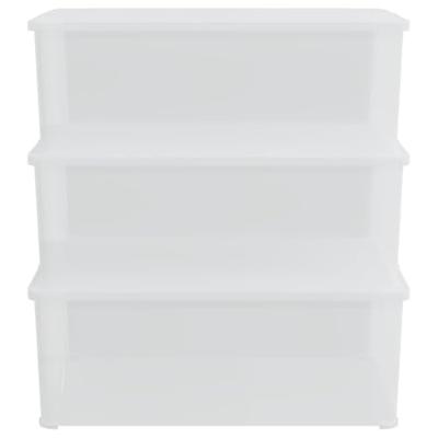 VidaXL Opbergboxen kunststof 3 st stapelbaar 10 l VidaXL Opbergboxen kunststof 3 st stapelbaar 10 l