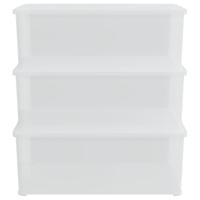 Opbergboxen kunststof 3 st stapelbaar 10 L - thumbnail