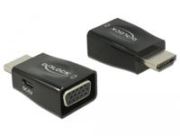 Delock 65902 HDMI / VGA Adapter [1x HDMI-stekker - 1x D-sub bus 15-polig] Zwart - thumbnail