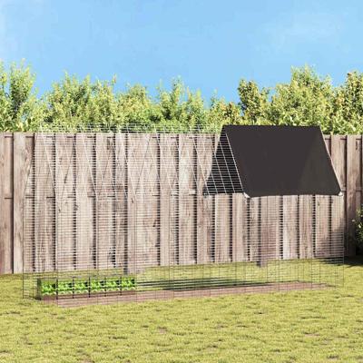 Konijnenkooi Zilver 400 x 100 x 210 cm Gegalvaniseerd staal