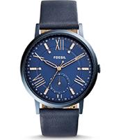 Horlogeband Fossil ES4109 / Rotor Leder Blauw 20mm - thumbnail