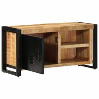 Tv-meubel 80x30x40 cm massief ruw mangohout - thumbnail