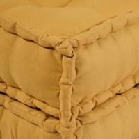 Poef modulair 70x70x36 stof geel - thumbnail