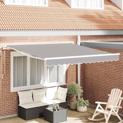 VidaXL Inklapbaar zonnescherm lichtgrijs 300 x 250 cm stof