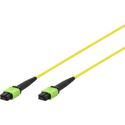 Digitus DK-2966-15 RJ45 Netwerkkabel, patchkabel 15 m Geel, Groen, Zwart Extreem dun, Flexibele binnenader, Glasvezelband, Koudebestendig, Met anti-kniktule,
