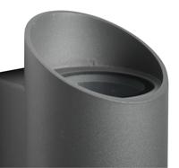 Nordlux Wandlamp Nico rond 2x GU10 antraciet IP54 - 4800918 - thumbnail