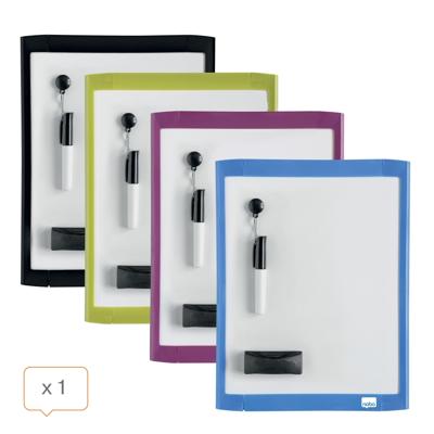 Whiteboard nobo 21.6x28cm magnetisch assorti | 8 stuks